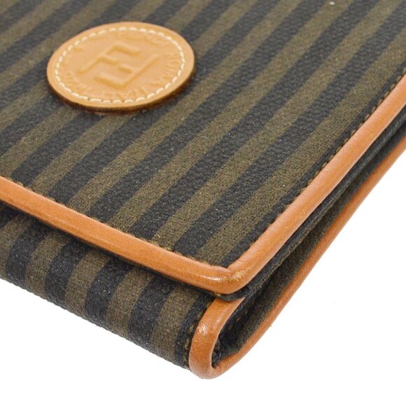 Fendi Brown Pequin Pochette Shoulder Bag AK38037c - Picture 4 of 12